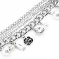 Pulseras de perlas de múltiples capas coreanas Número de flores pequeñas 5 Joyas de cadena de metales pesados ​​de estilo europeo y americano